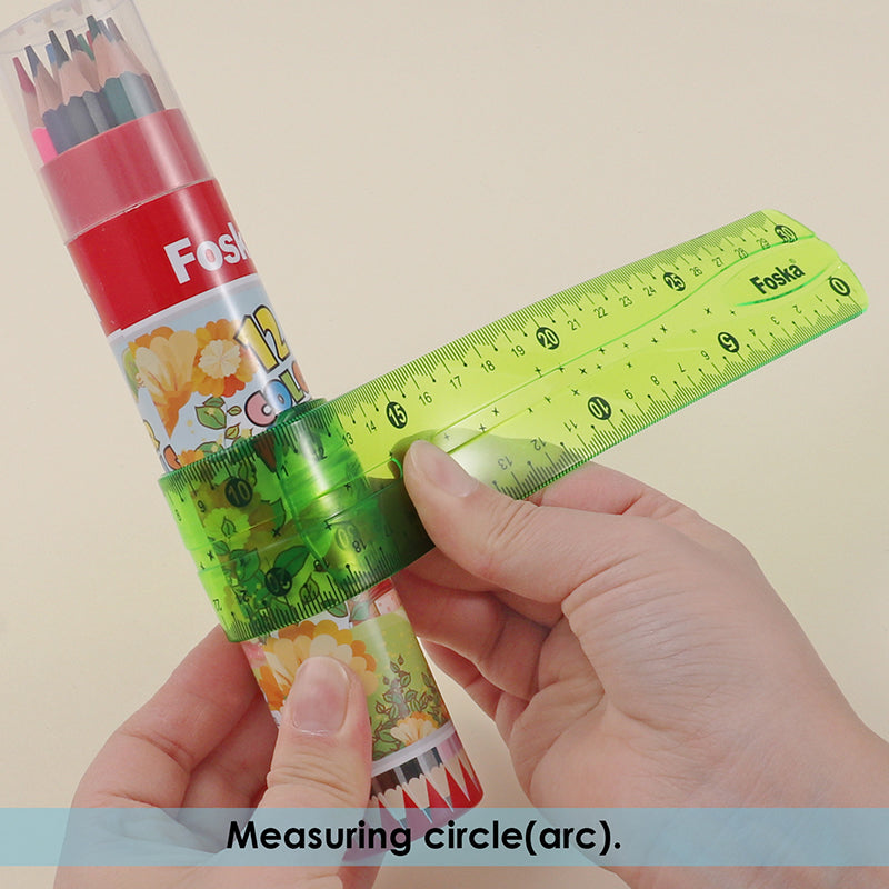 5 Pieces Plastic Flexible Geometric Set