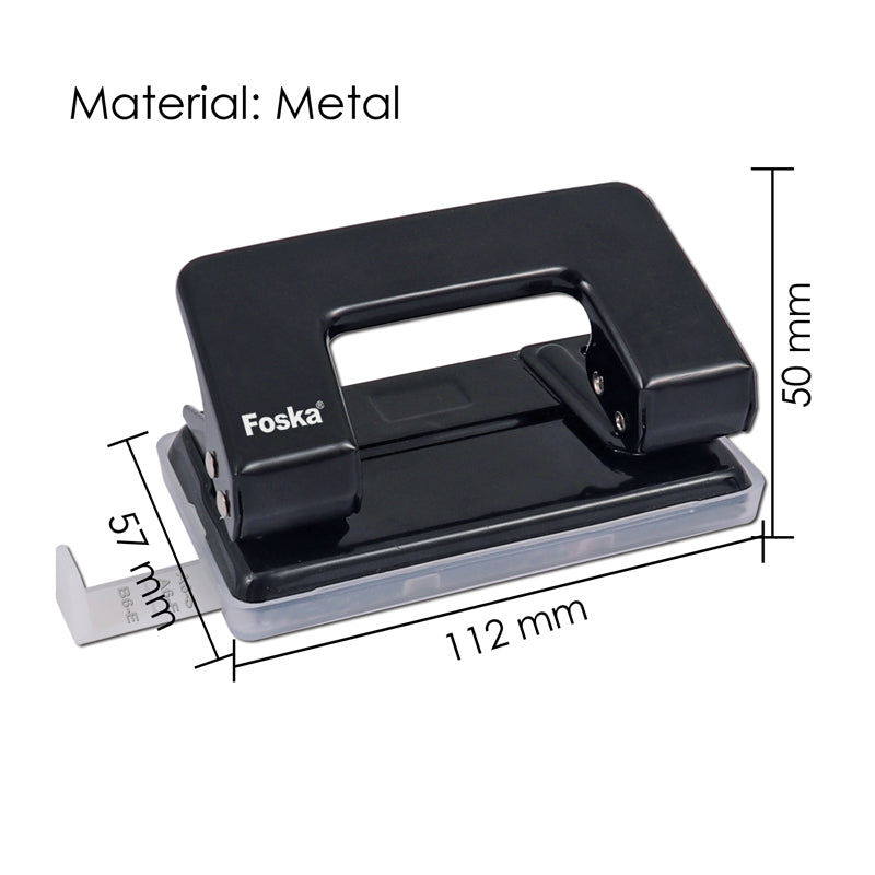 12 Sheet Paper Black Punch Standard 8cm Holes