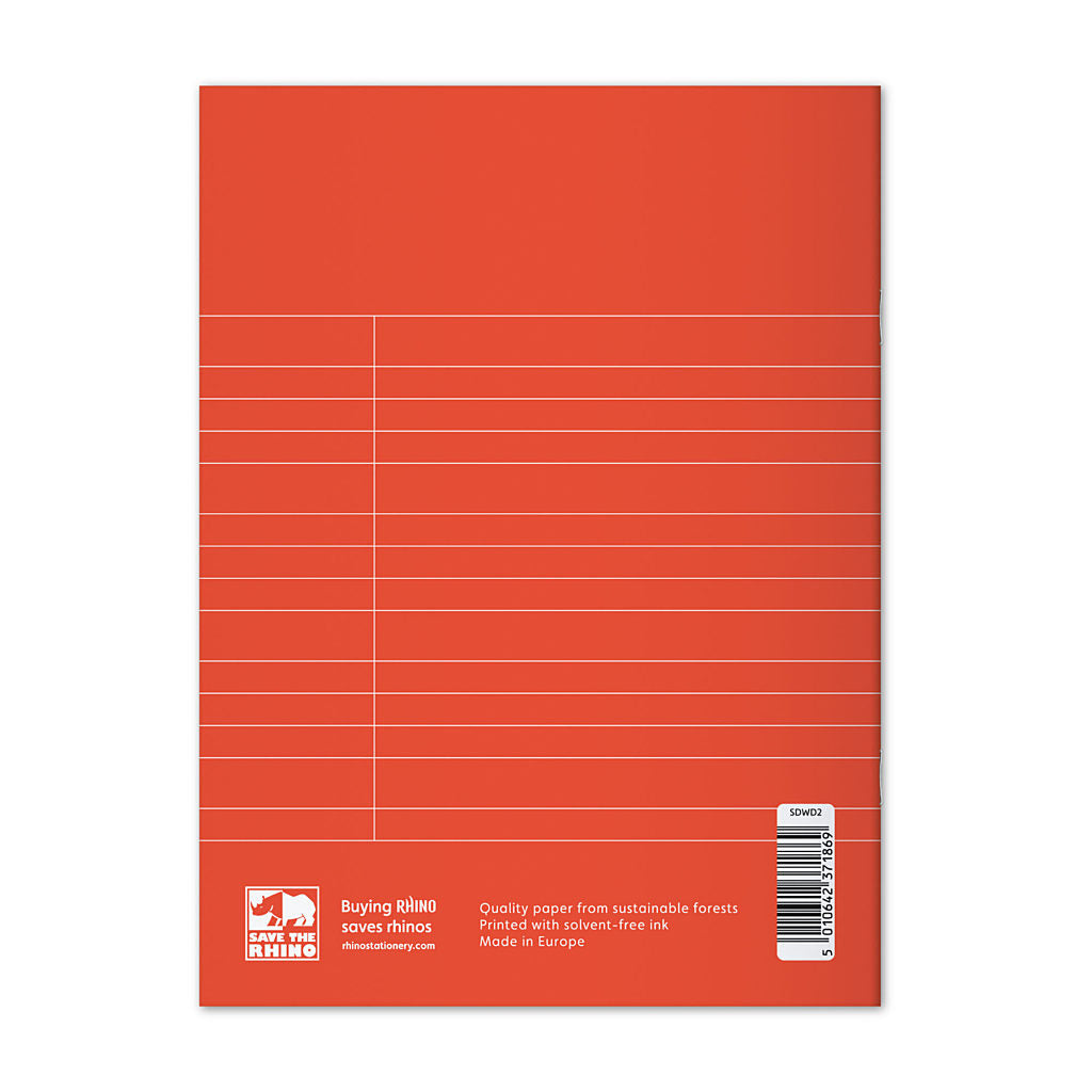 Pack of 10 Rhino 8 x 6" 84 Page Red 5-Day Week Homework Diaries