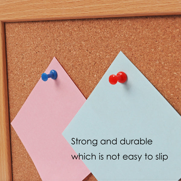 Pack of 50 Assorted Coloured 25mm Push Pins