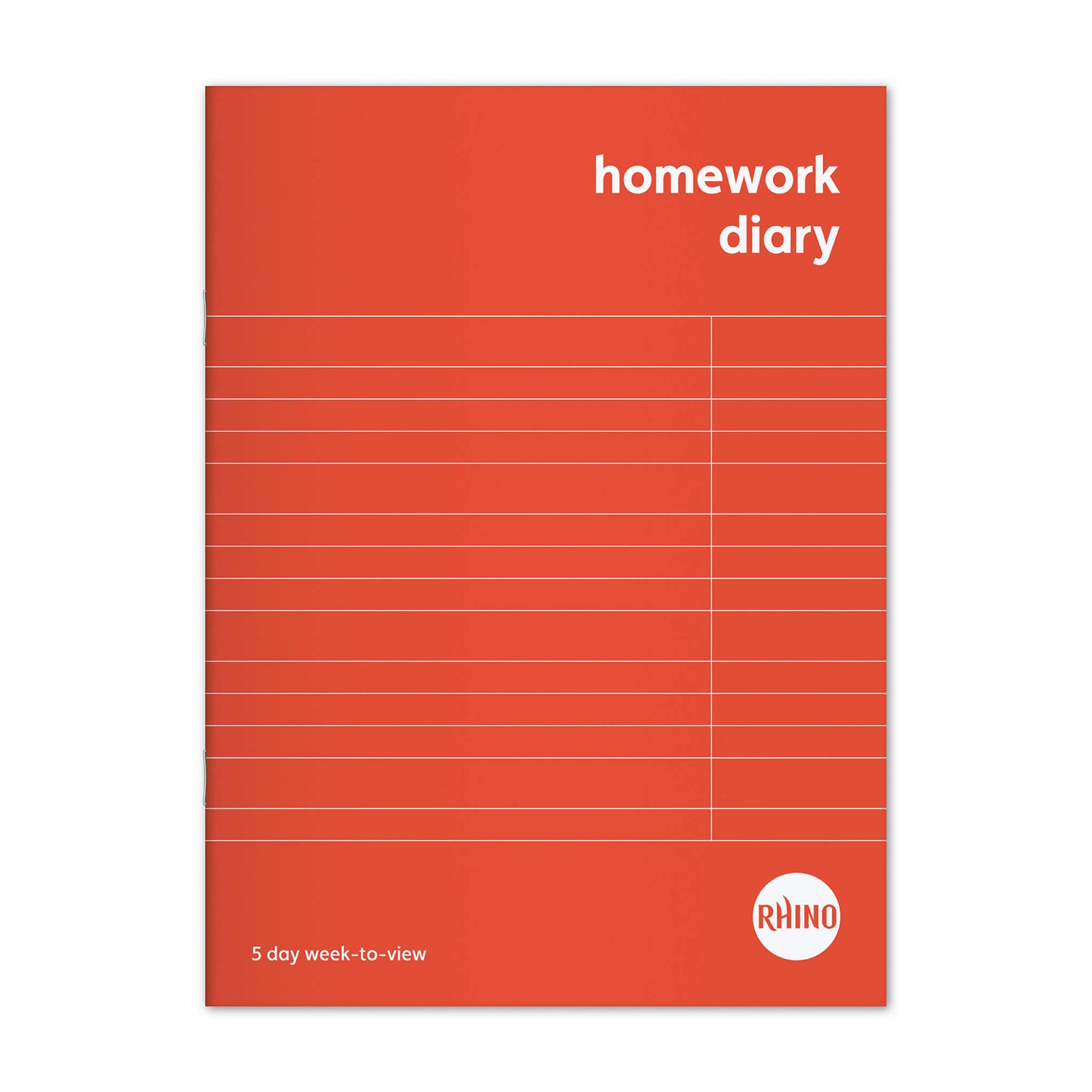 Pack of 10 Rhino 8 x 6" 84 Page Red 5-Day Week Homework Diaries