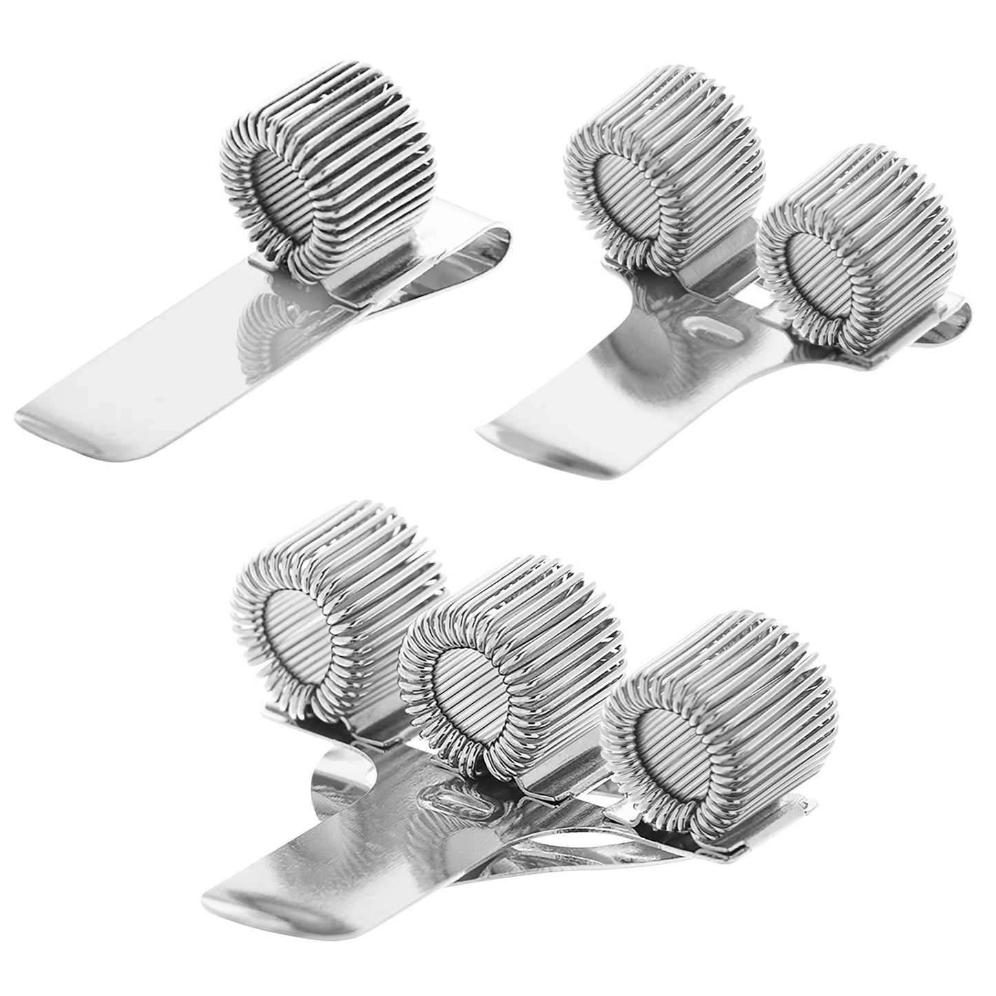 Double Hole Metal Pen Holder With Pocket Clip