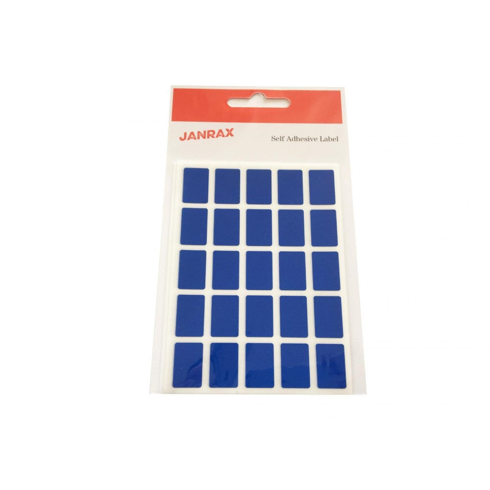 Pack of 125 Blue 12x18mm Rectangular Labels - Adhesive Stickers