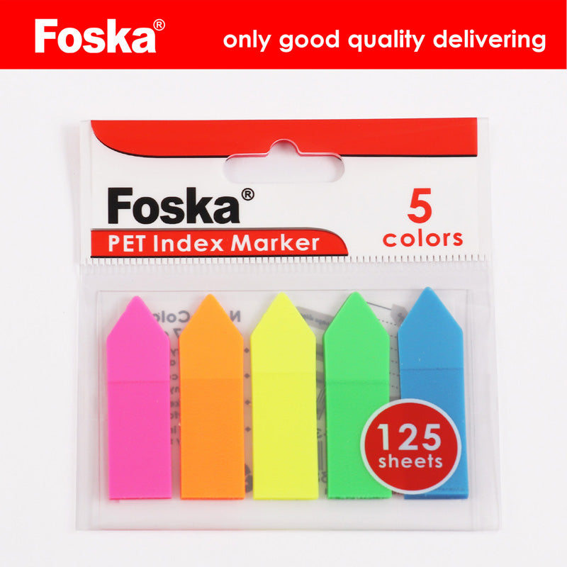 Pack of 125 Assorted Colour Page Markers - Index Sticky Notes