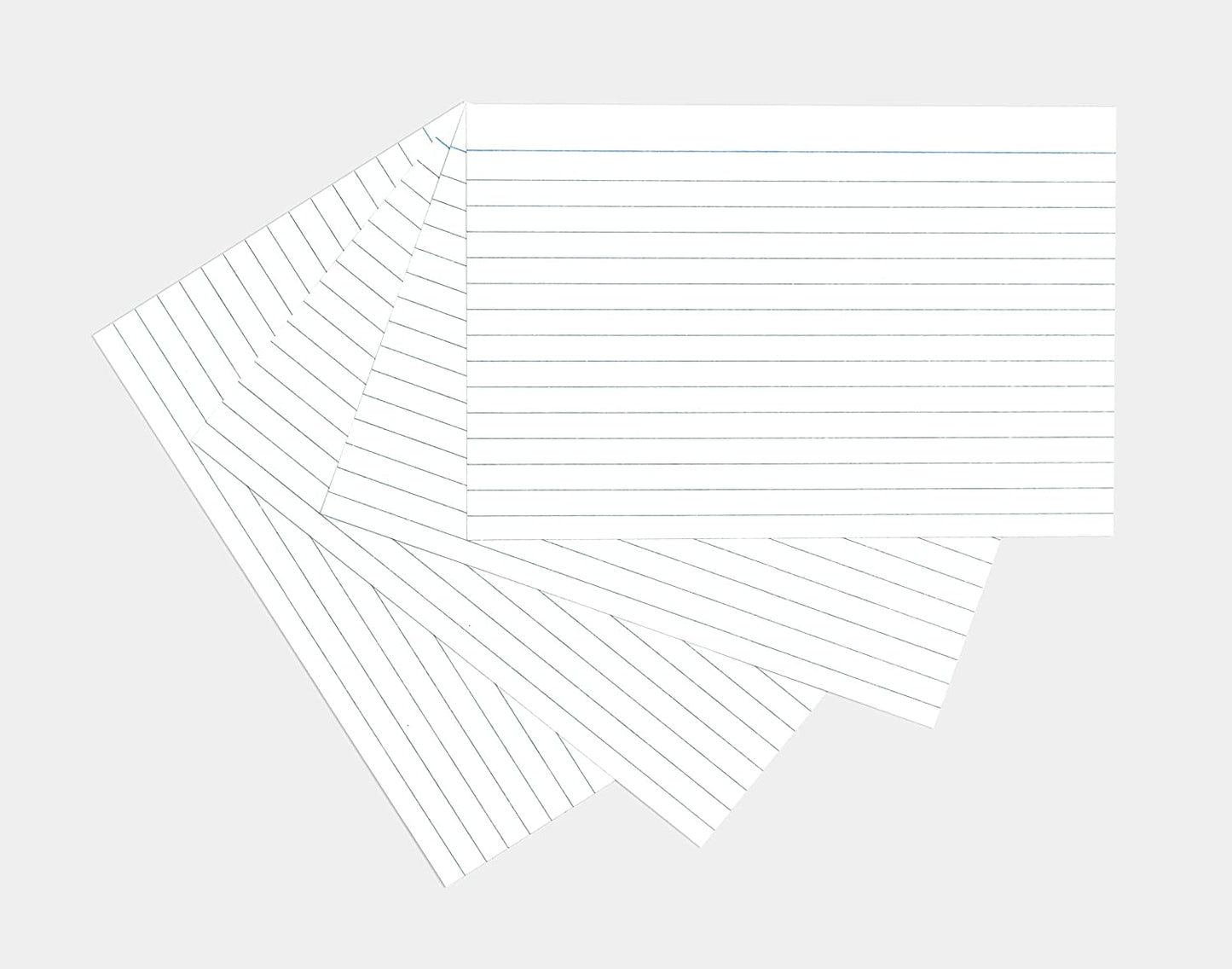 Pack of 100 Ruled White Record Cards 6x4" (152 x 102mm)