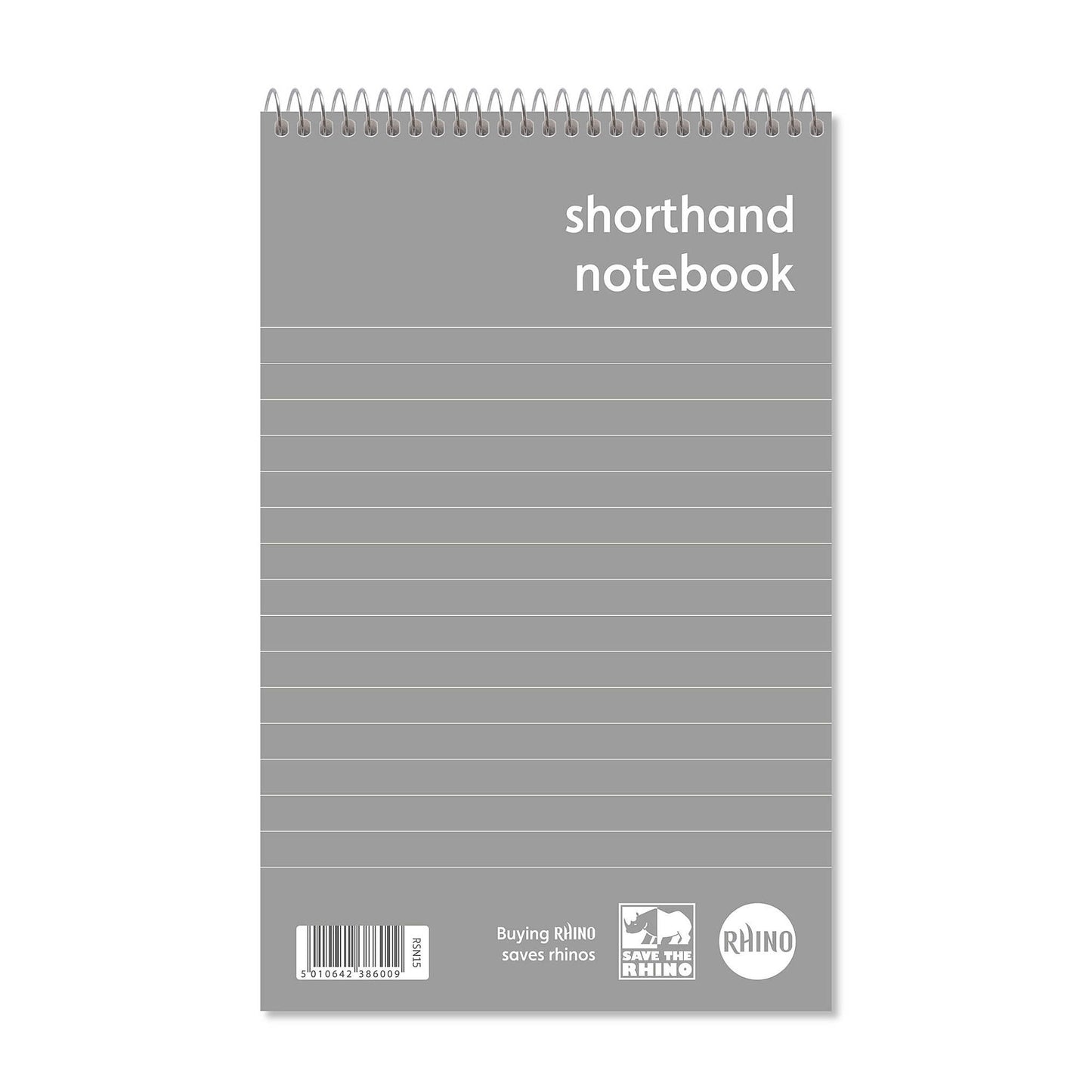 Pack of 10 Rhino 200 x 127mm 260 Pages 8mm Lined Shorthand NoteBooks