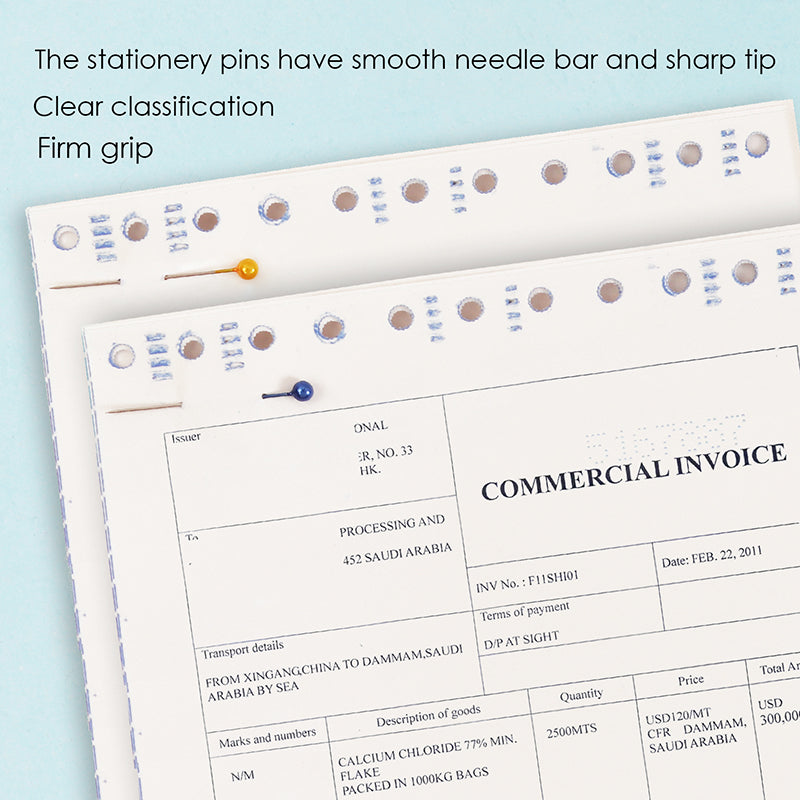 Pack of 100 Assorted Colour Pearl Head Pins 4mm