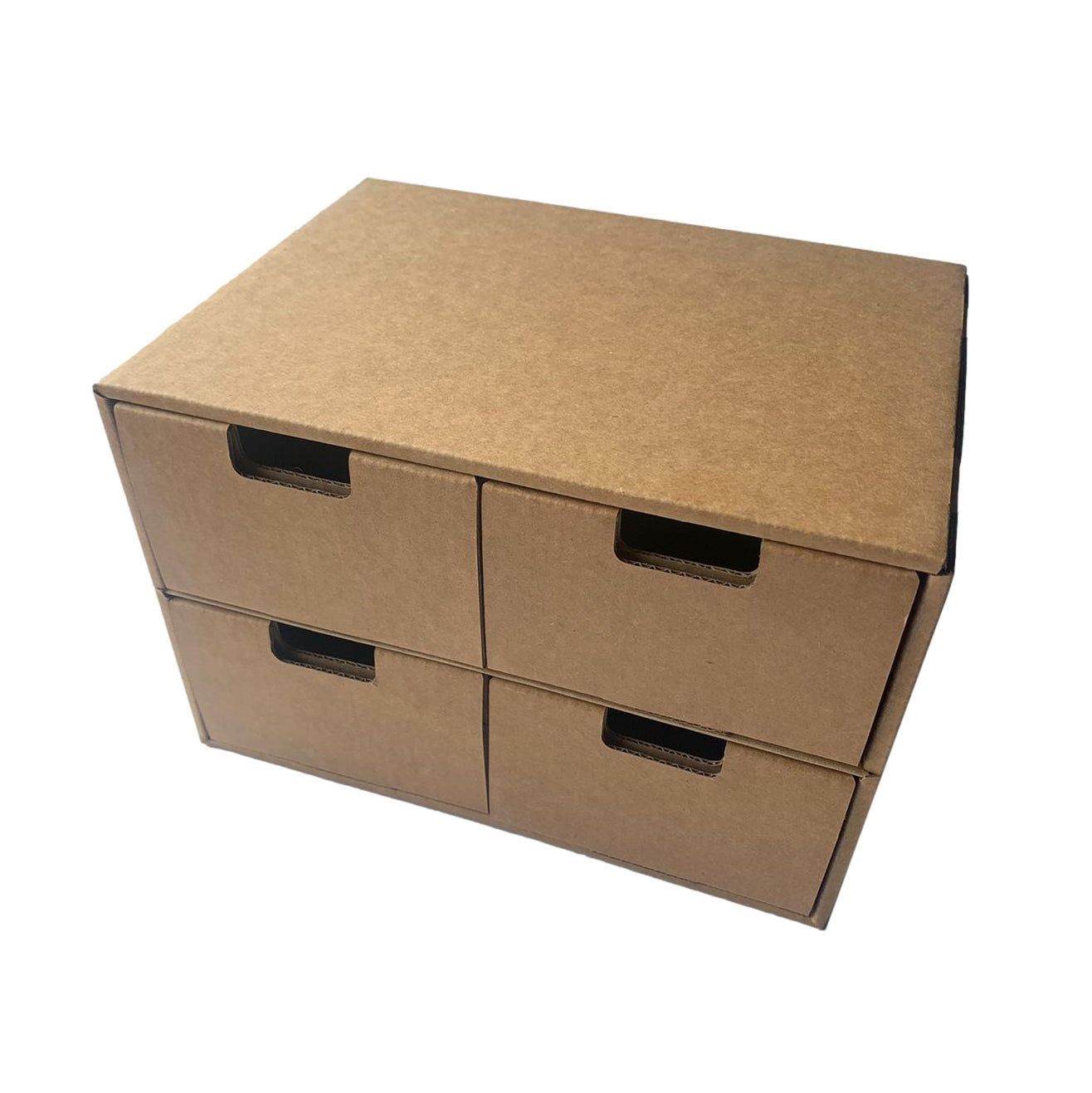 Kraft Desktop Organiser Drawers Cardboard DIY Storage Box