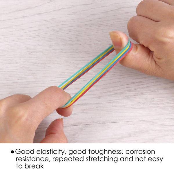 Bag of Assorted Coloured Rubber Bands 100g