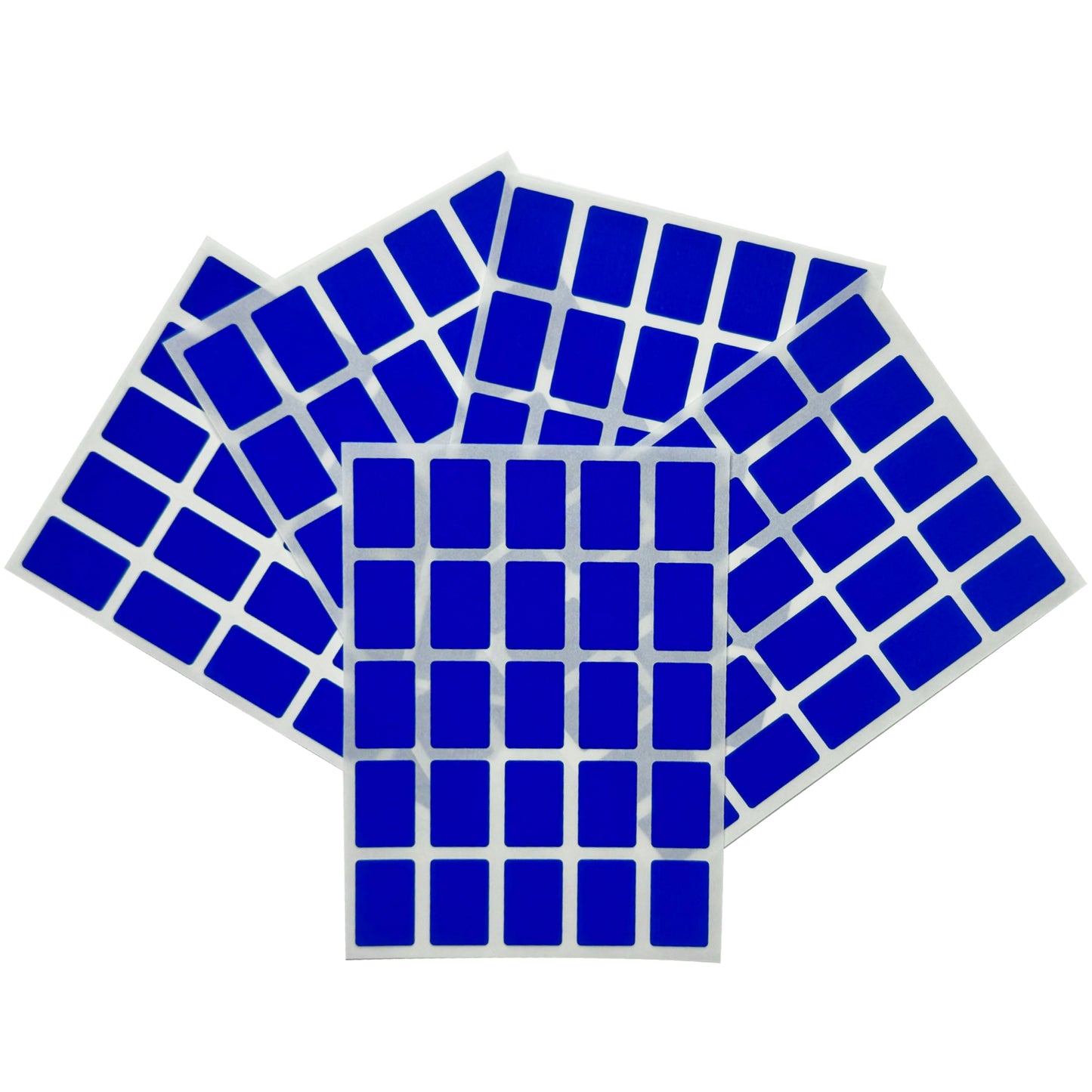 Pack of 125 Blue 12x18mm Rectangular Labels - Adhesive Stickers