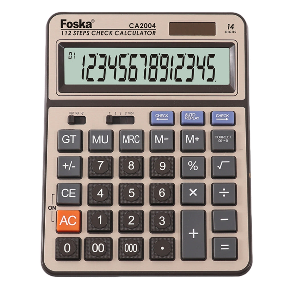 Foska Two Way Power 14 Digit Calculator