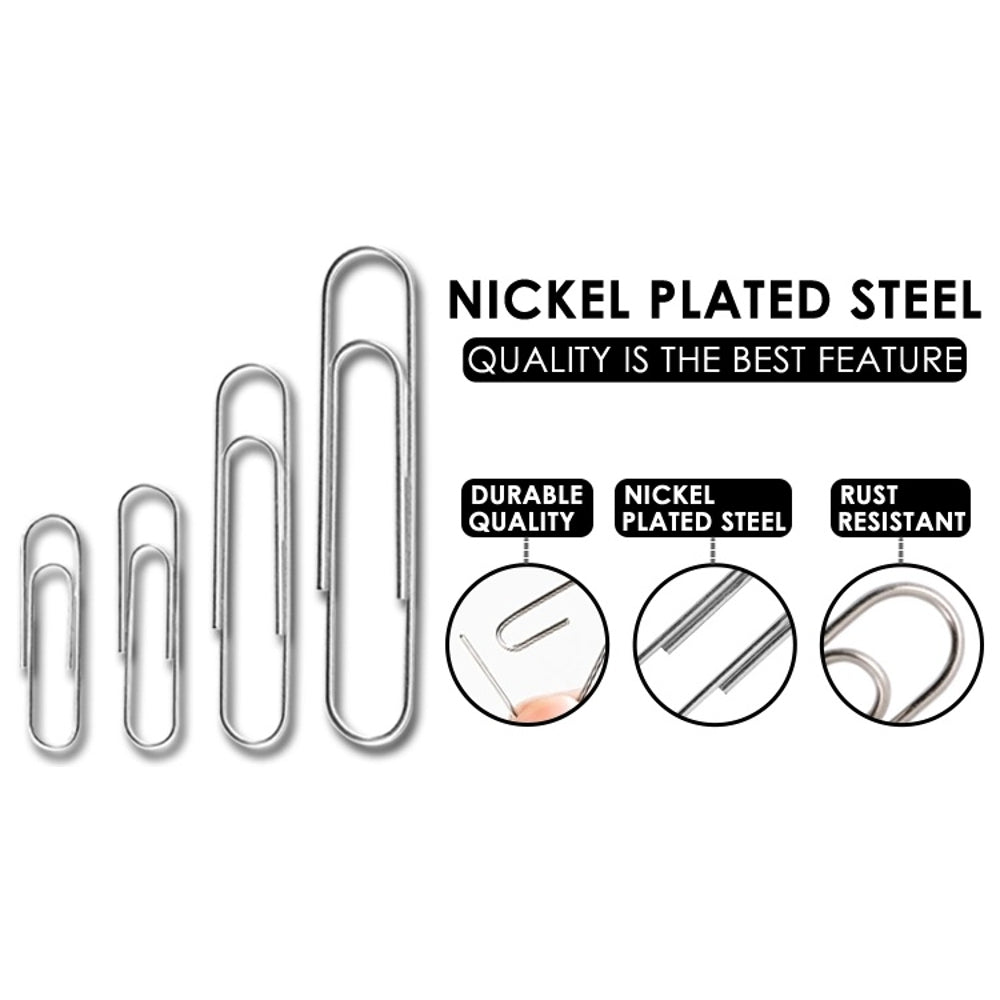 Pack of 100 Round End Paper Clips 33mm