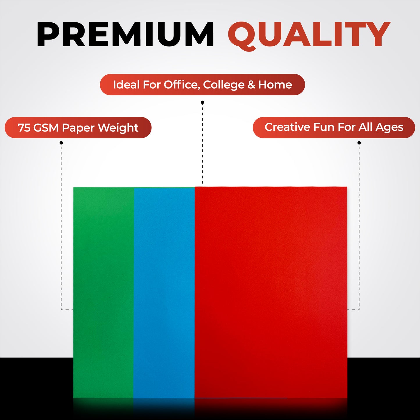 Pack of 100 A4 Dark Red Coloured Paper 75gsm Sheets