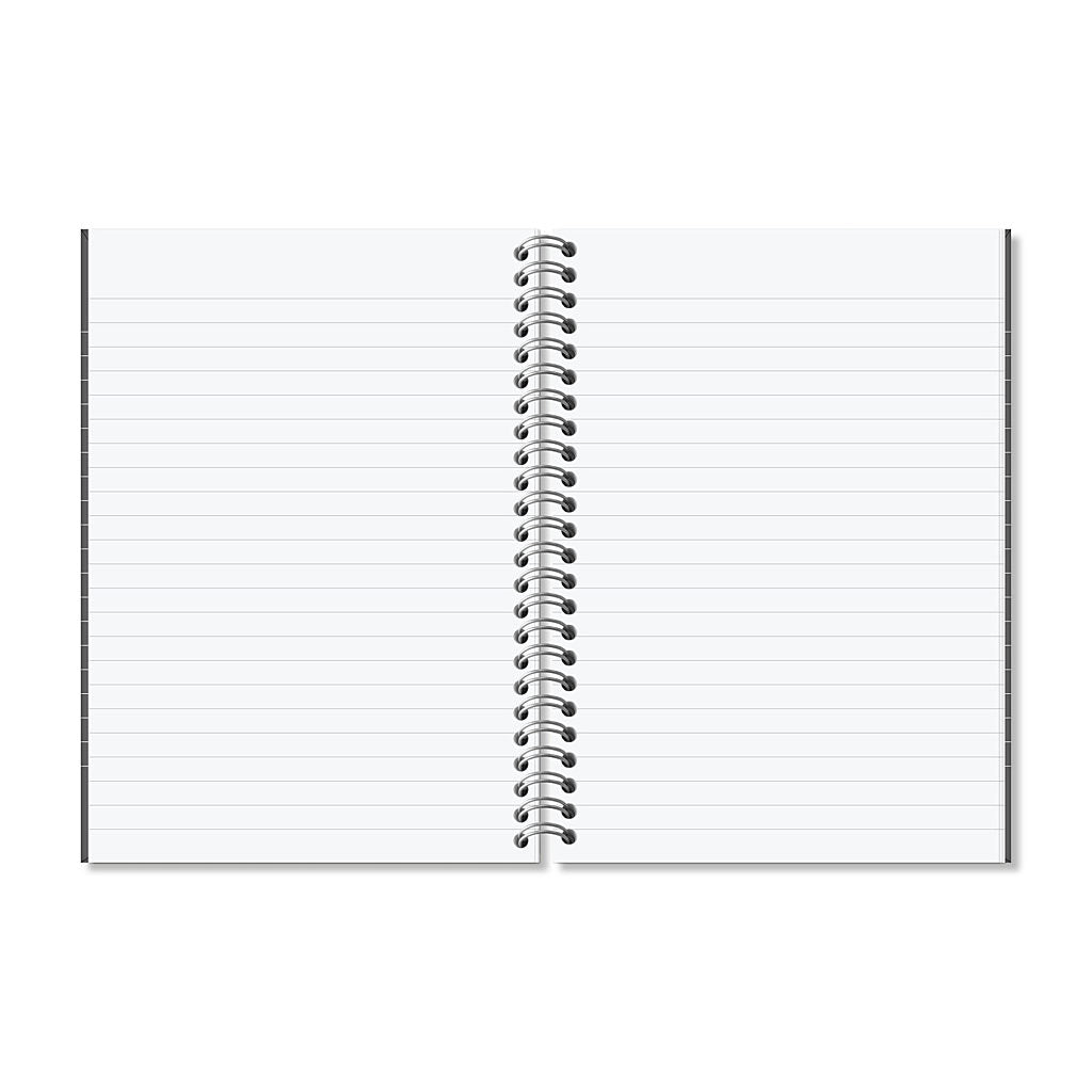 Rhino A5 Wirebound 160 Pages 8mm Lined Hardback Notebook