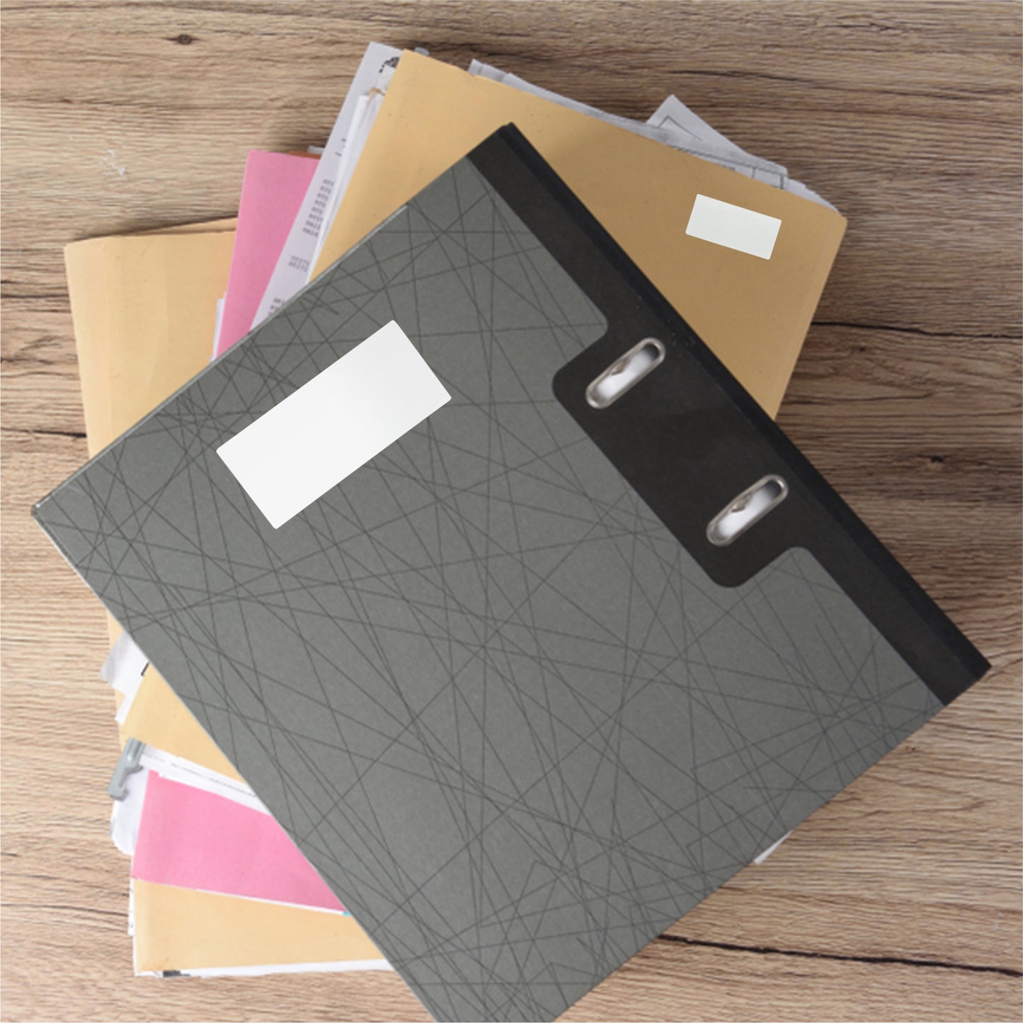 Pack of 21 White 34x75mm Rectangular Labels - Adhesive Stickers