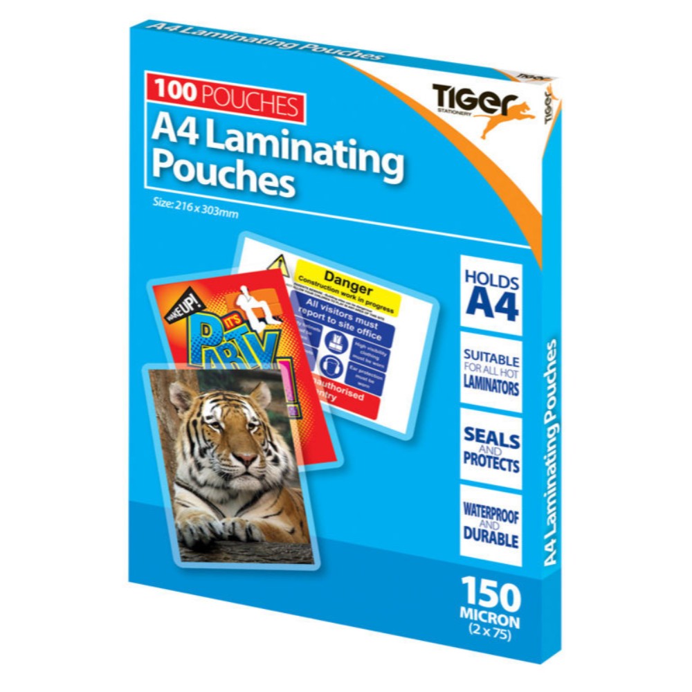 Box of 100 A4 150micron Standard Laminating Pouches
