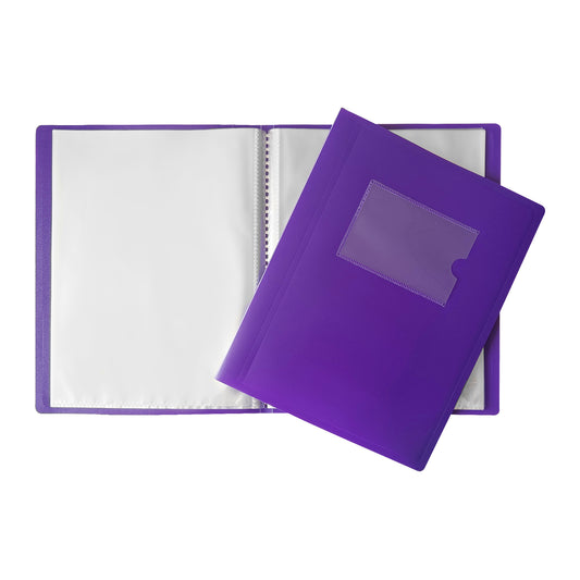 A5 Purple Flexible Cover 10 Pocket Display Book