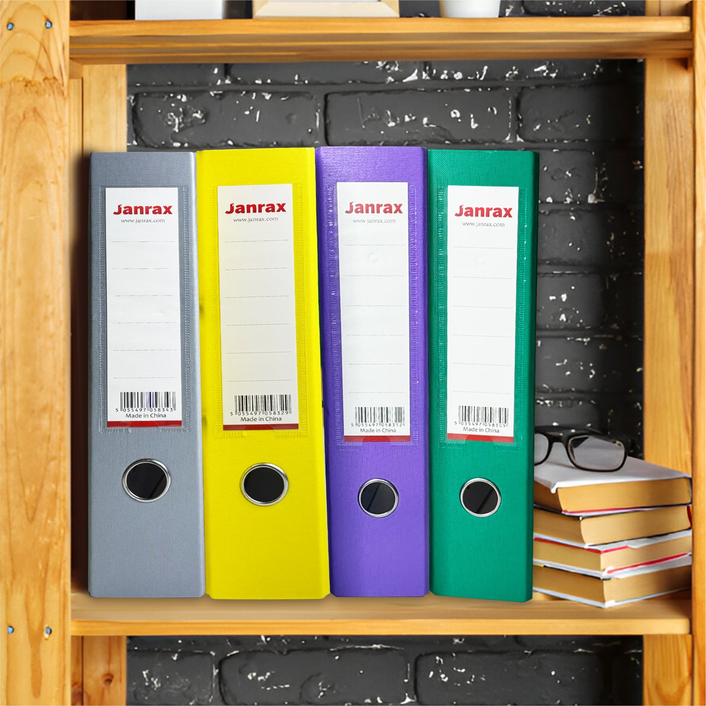 A4 White Paperbacked Lever Arch File by Janrax