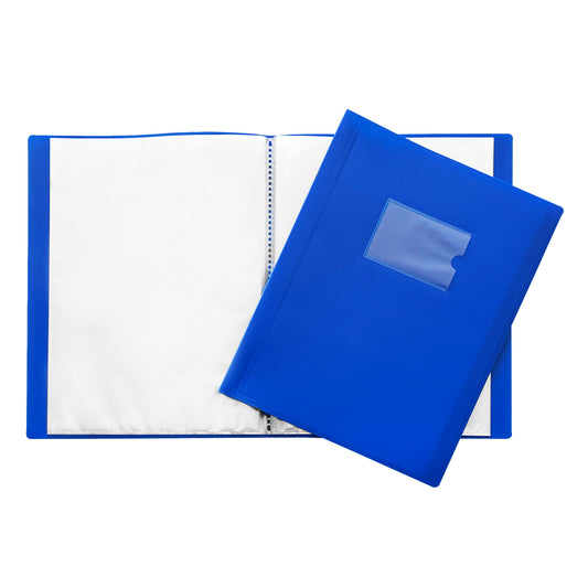 A4 Blue Flexible Cover 10 Pocket Display Book