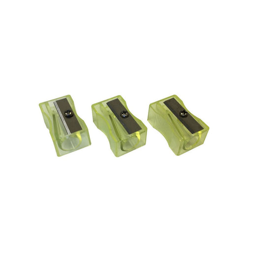 Pack of 100 Yellow Translucent Pencil Sharpeners