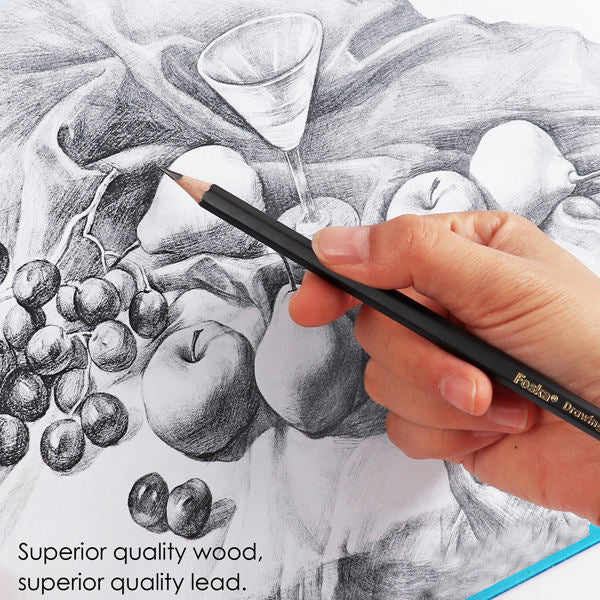 Pack of 12 Professional Quality Sketch Drawing HB Pencils