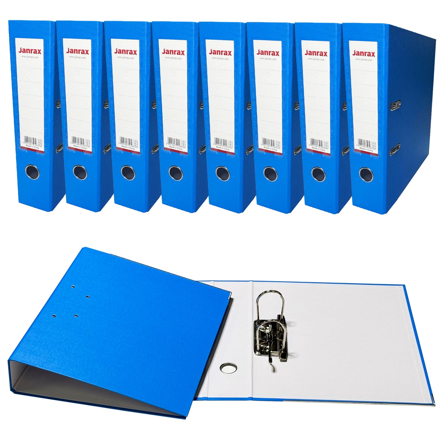A4 Light Blue Paperbacked Lever Arch File by Janrax