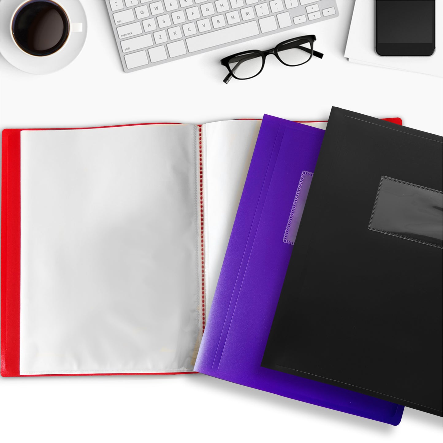 A5 Black Flexible Cover 100 Pocket Display Book
