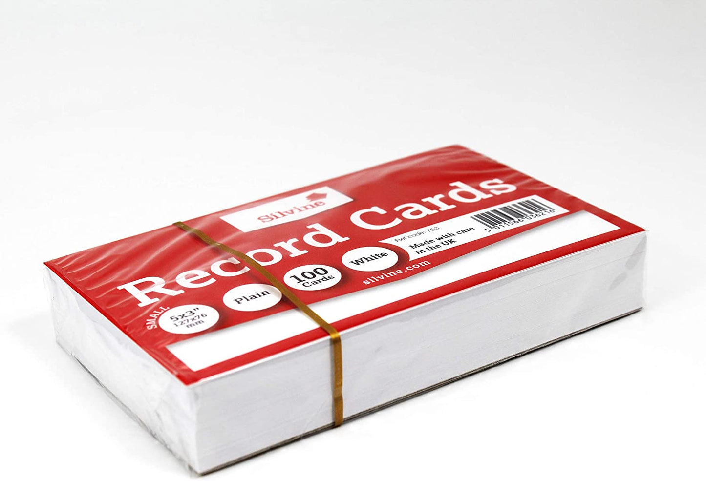 Pack of 100 Plain White Record Cards 5x3" (127 x 76mm)