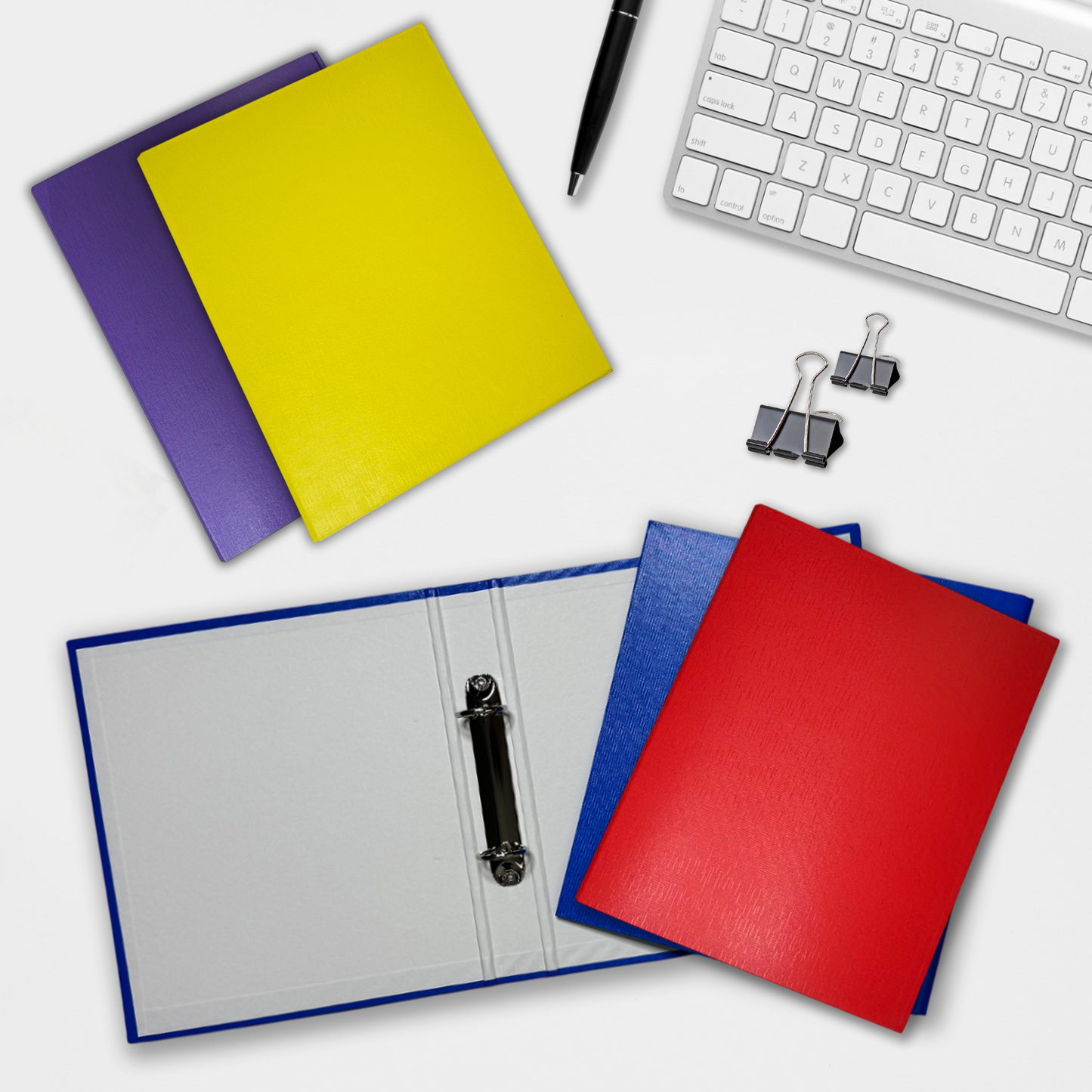 A5 Yellow Paper Over Board Ring Binder by Janrax