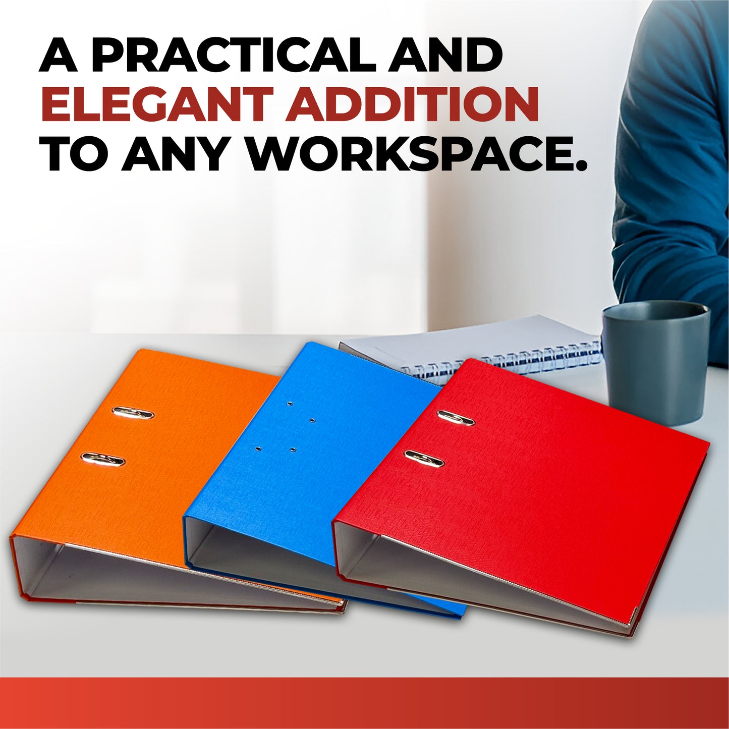 A4 Light Blue Paperbacked Lever Arch File by Janrax