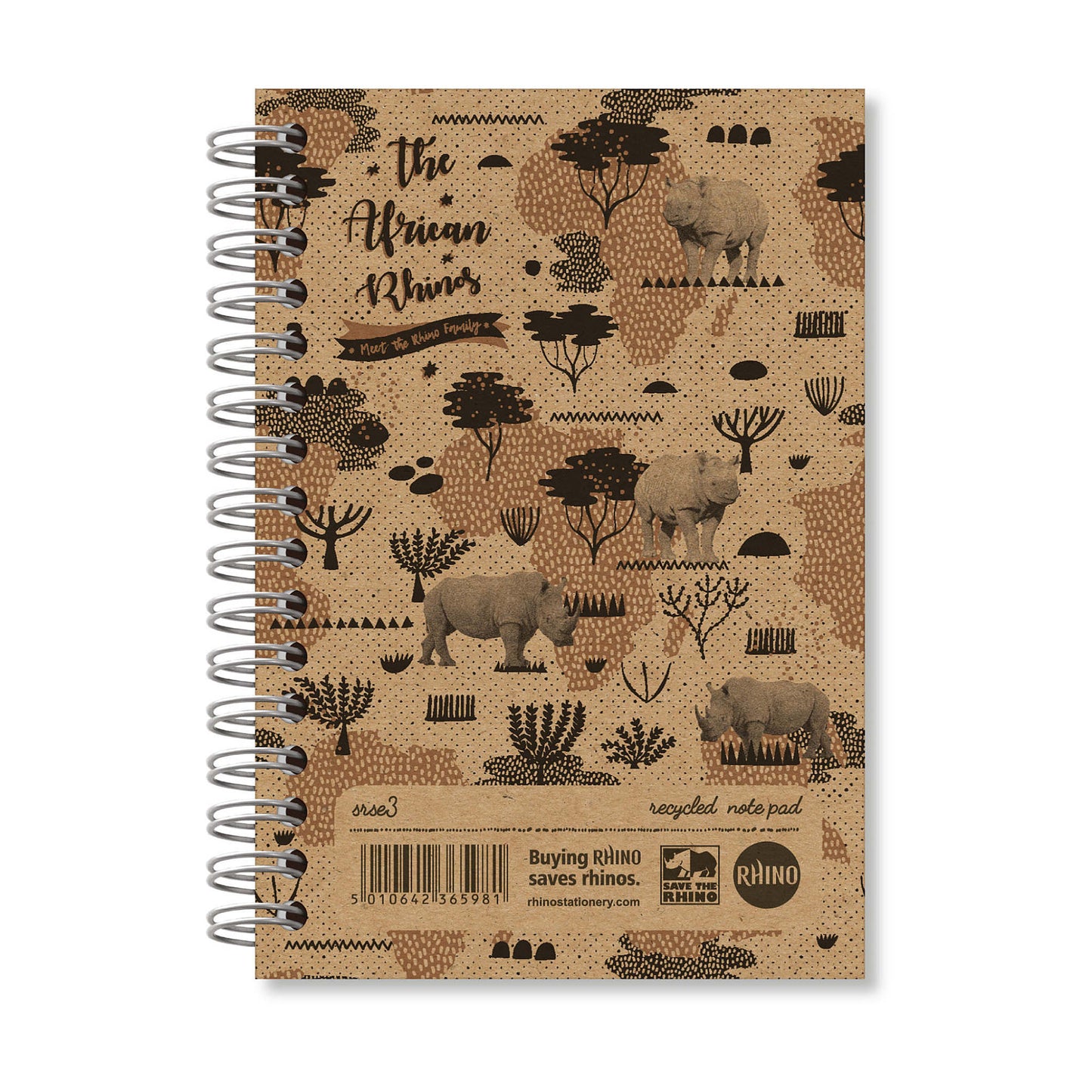 Pack of 6 Rhino A6 Recycled 200 Page 7mm Lined Softback Twinwire NoteBooks