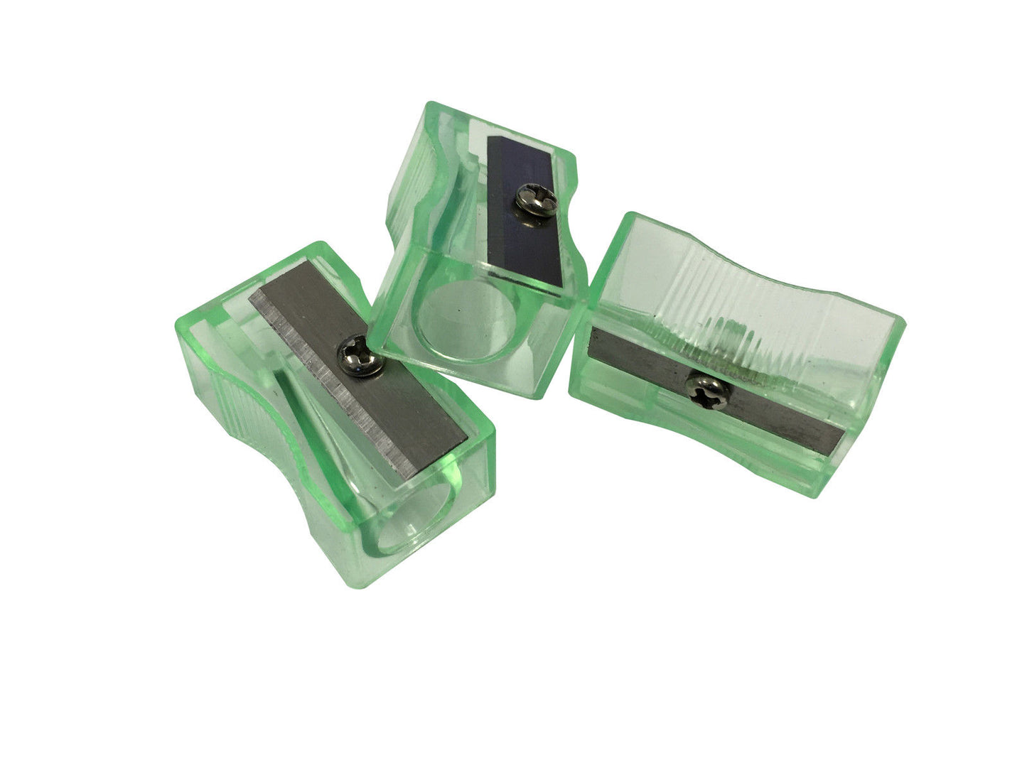 Pack of 100 Green Translucent Pencil Sharpeners