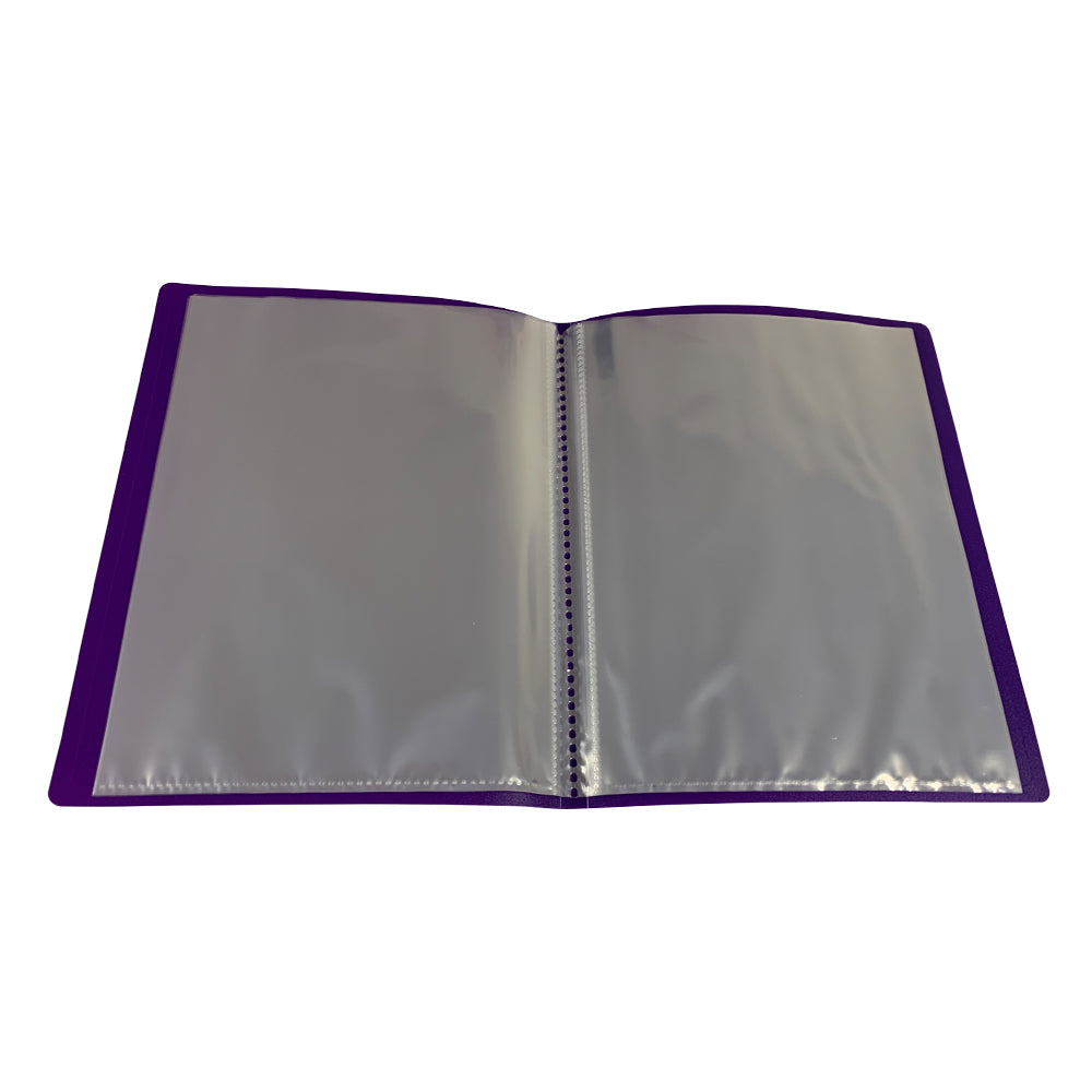 A5 Purple Flexible Cover 10 Pocket Display Book