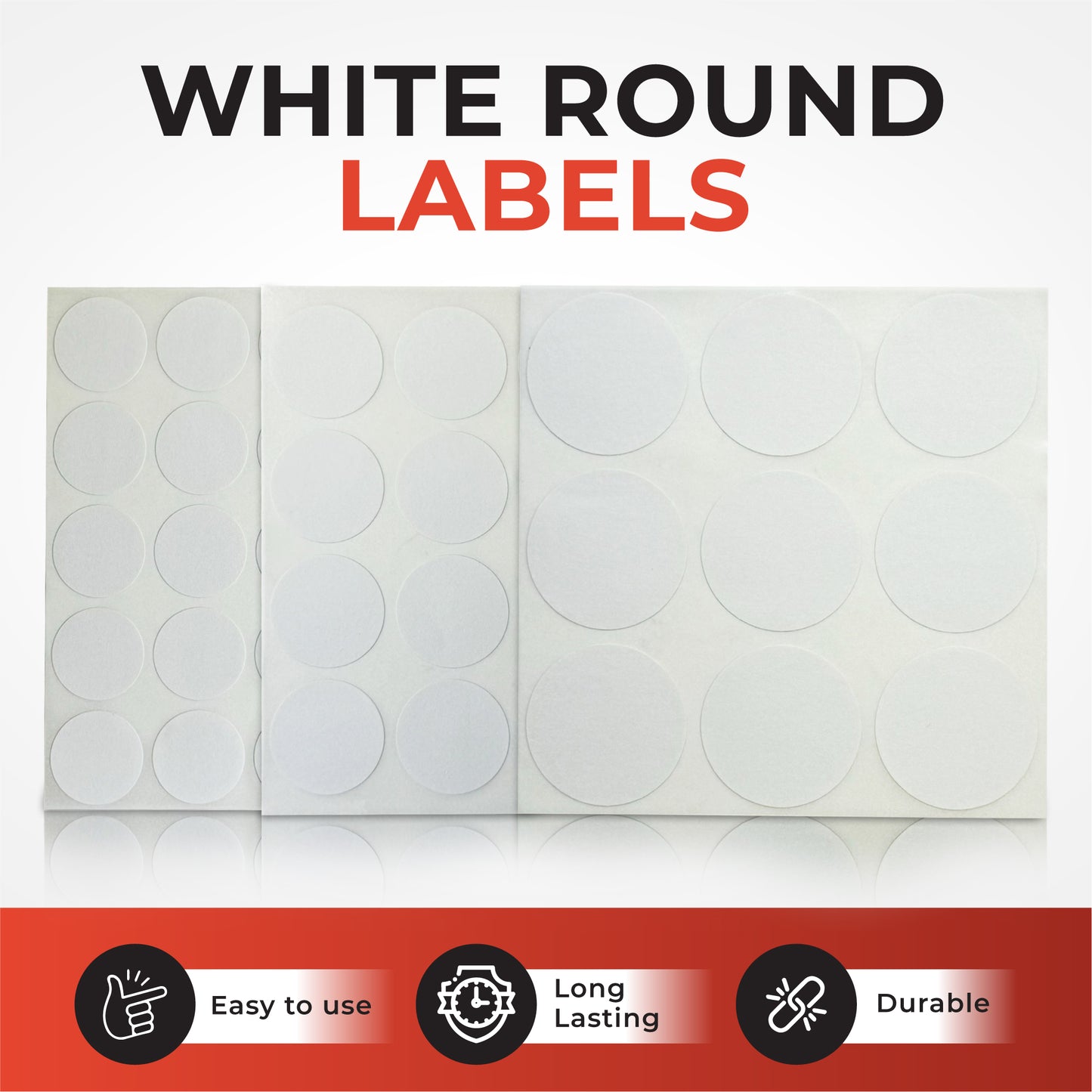 Pack of 72 White 29mm Round Labels - Send 2 Packs
