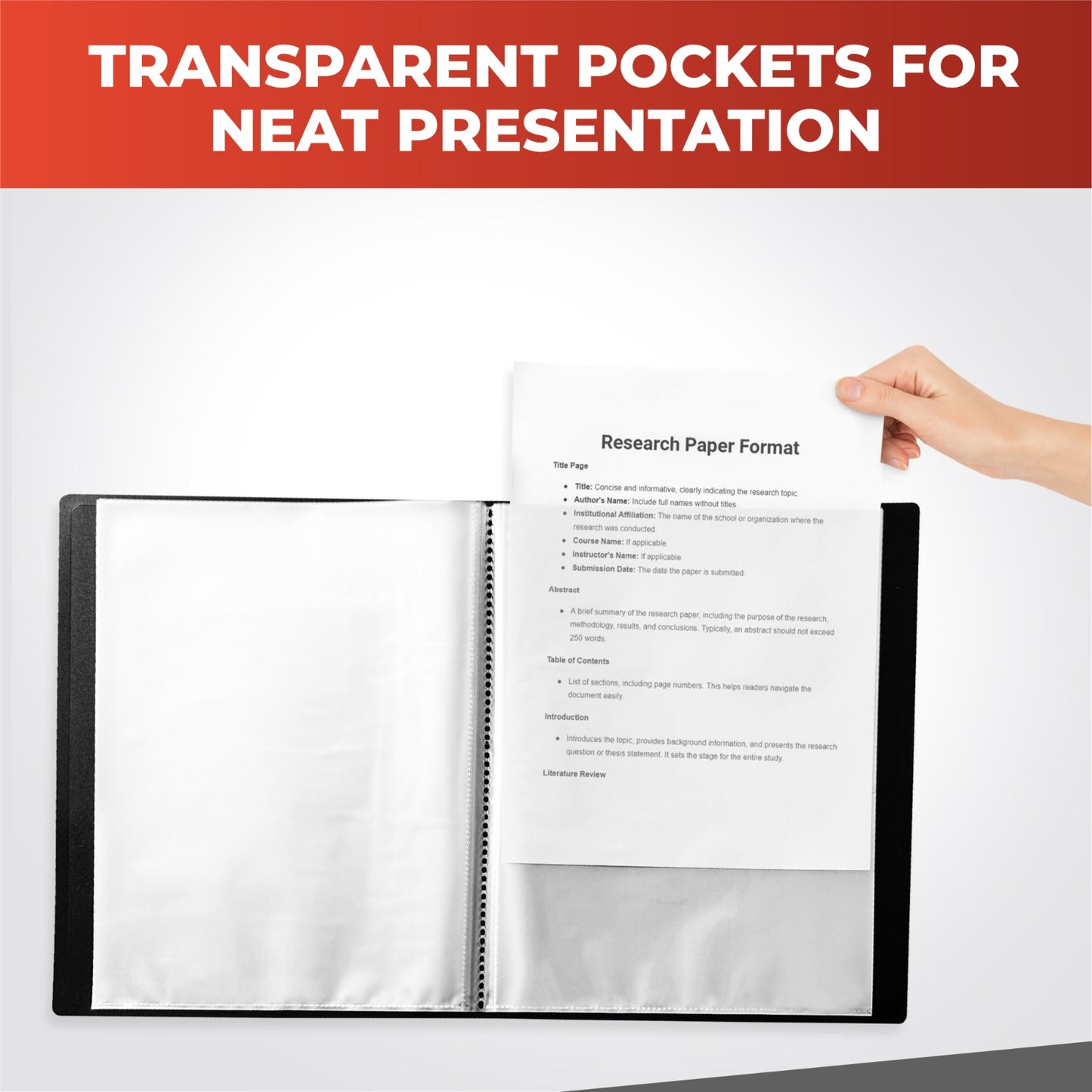 A4 Black Flexible Cover 150 Pocket Display Book