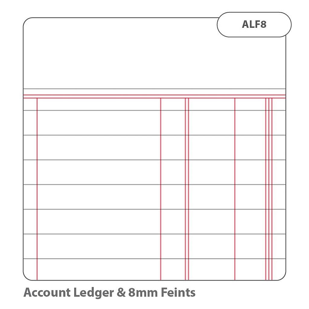 Pack of 12 Rhino A4 32 Page Ledger Ruling Bookskeeping Books