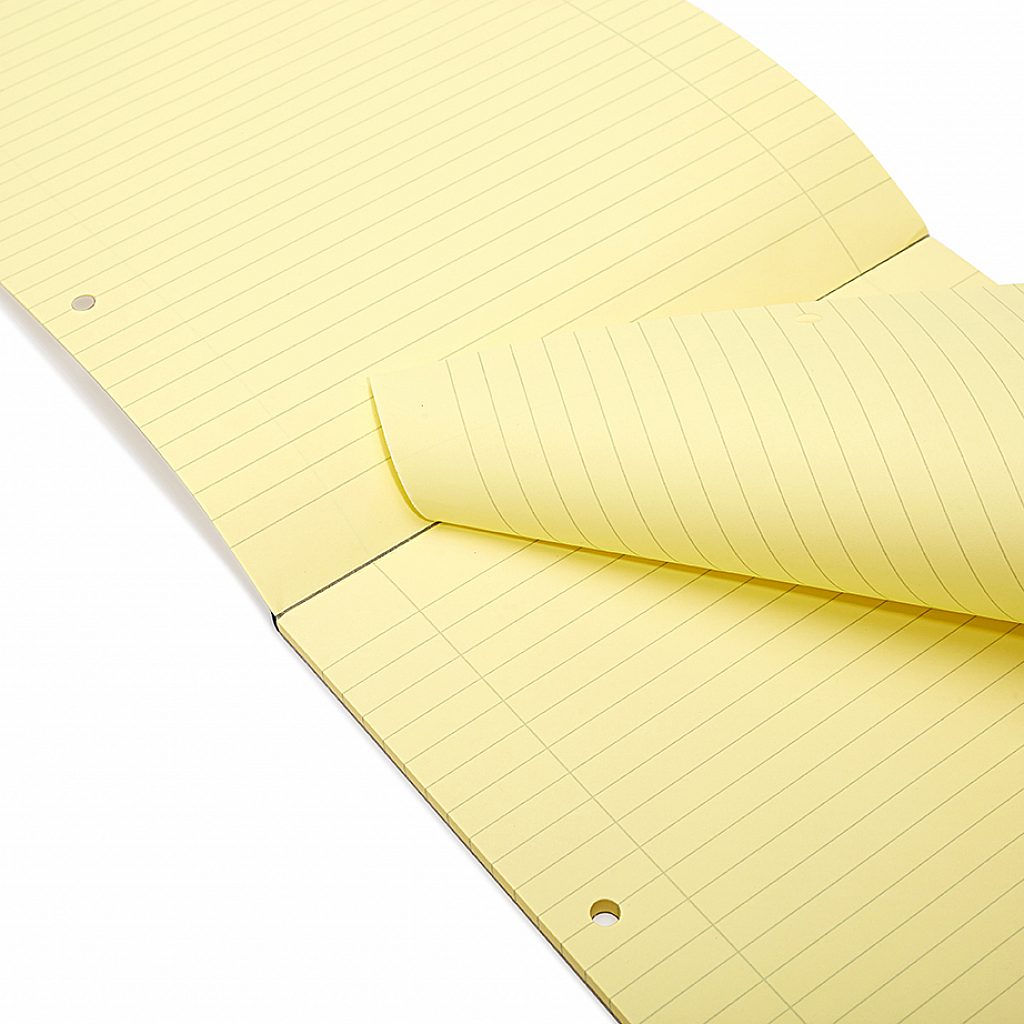 Pack of 6 Rhino A4 Yellow Paper 100 Page 8mm Lined with Margin Refill Pads