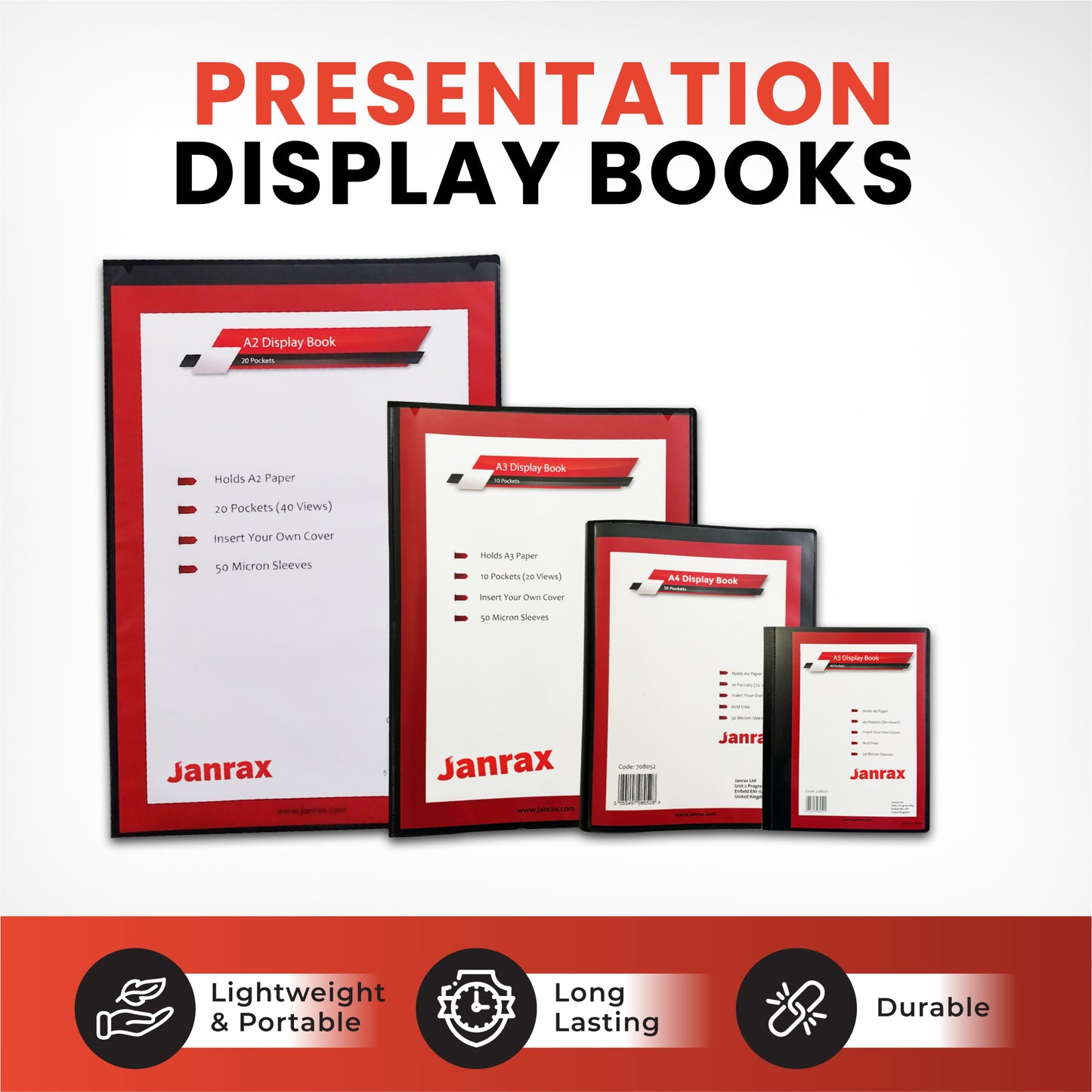 A2 10 Pockets Presentation Display Book by Janrax