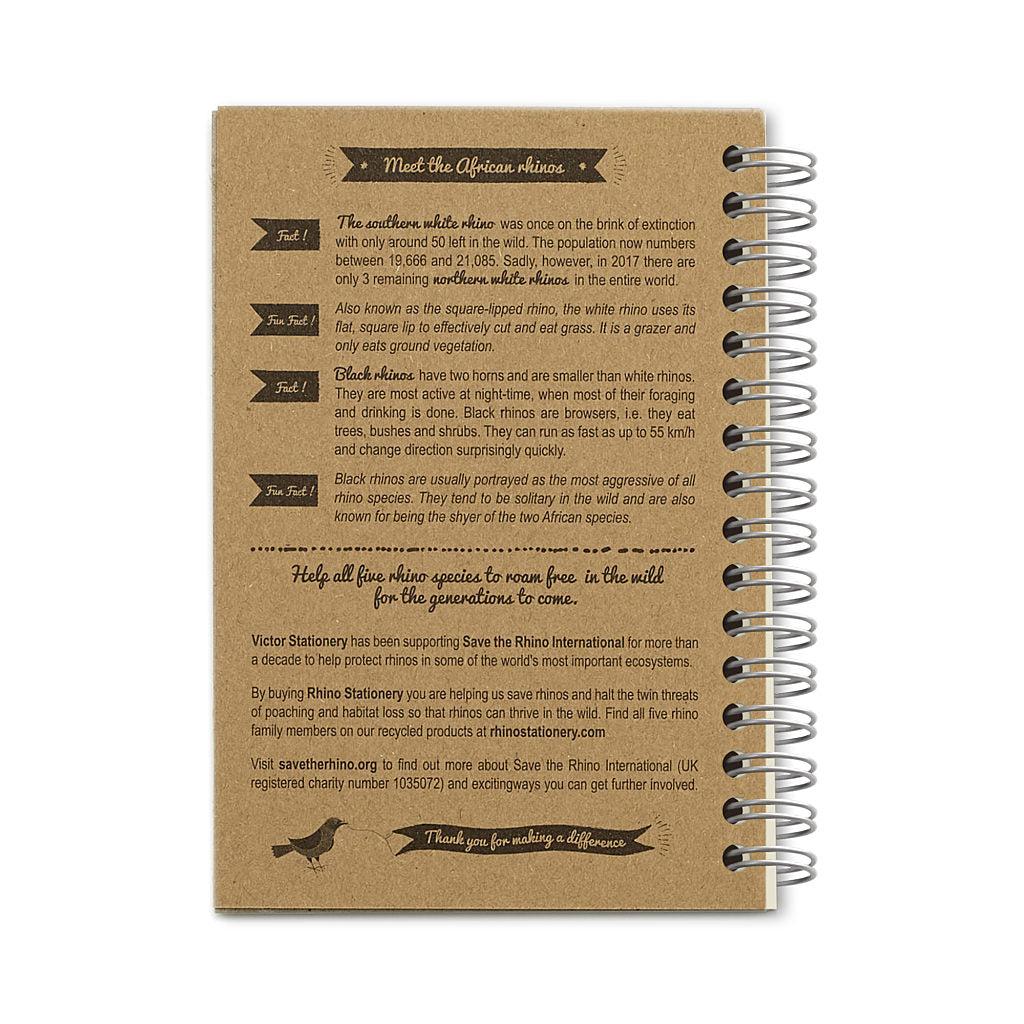 Pack of 6 Rhino A6 Recycled 200 Page 7mm Lined Softback Twinwire NoteBooks