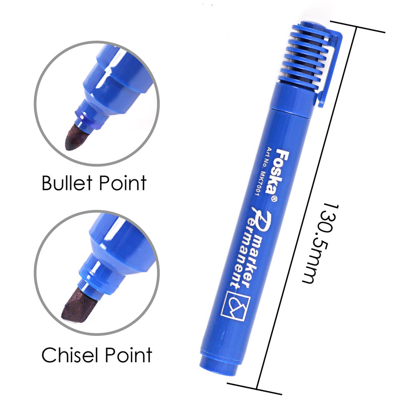 Pack of 12 Green Chisel Tip Permanent Markers Pens